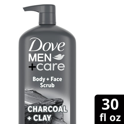 (4 Pack)  Elements Liquid Body Wash and Face Wash Charcoal + Clay Nourishing Cleanser, 30 Oz